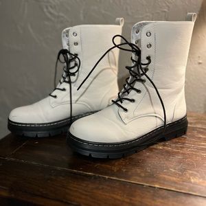 Moto combat boots